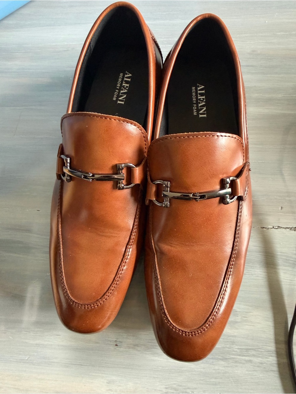 Alfani Otis Men’s Brown Leather Loafers 9.5